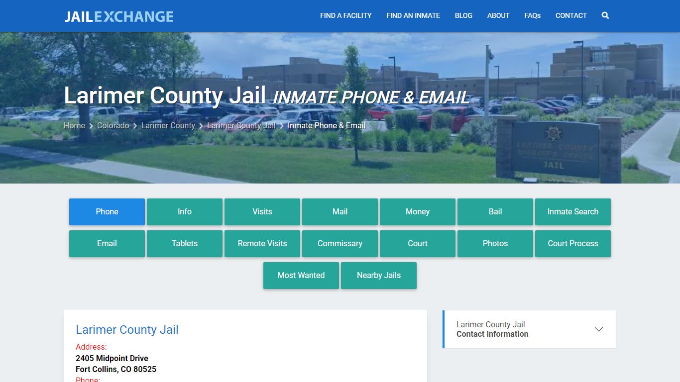 Inmate Phone - Larimer County Jail, CO - Jail Exchange